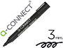 MARCADOR Q-CONNECT PERMANENTE PRETO PONTA REDONDA 3.0 MM