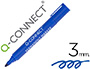 MARCADOR Q-CONNECT PERMANENTE AZUL PONTA REDONDA 3.0 MM