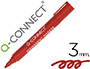 MARCADOR Q-CONNECT PERMANENTE VERMELHO PONTA REDONDA 3.0 MM