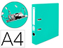 PASTA DE ARQUIVO DE ALAVANCA LIDERPAPEL DOCUMENTA PVC DIN A4 LOMBADA 52 MM VERDE CLARO
