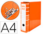 PASTA DE ARQUIVO DE ALAVANCA LIDERPAPEL FILING SYSTEM CARTAO FORRADO DIN A4 COM CAIXA LARANJA