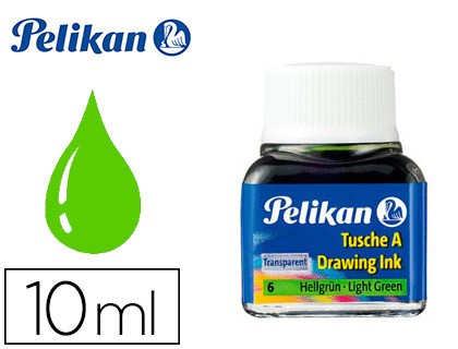 TINTA DA CHINA PELIKAN FRASCO 10ML N 6 VERDE CLARO